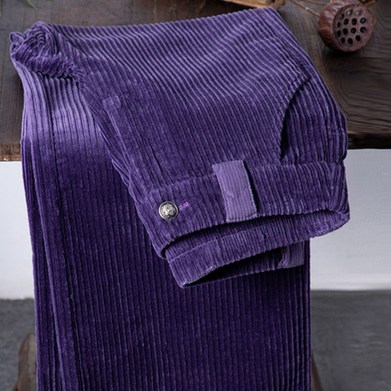 Women's High-waisted Corduroy Wide-leg Pants