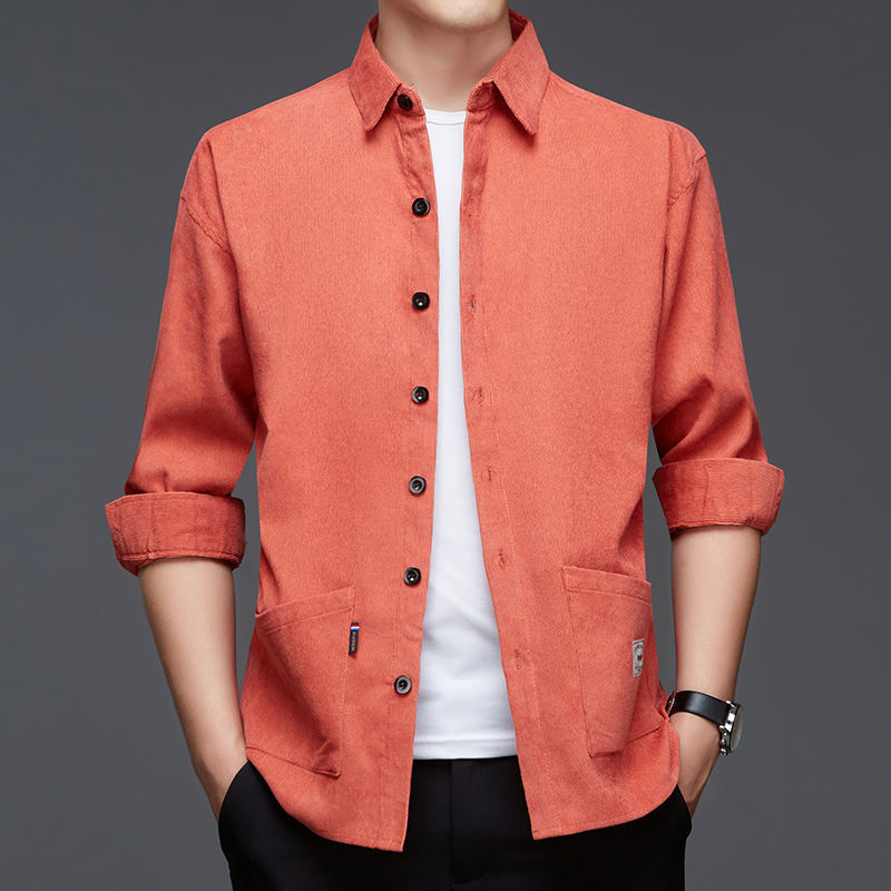 All-matching Shirt Men's Pocket Coat Top Bottoming Shirt