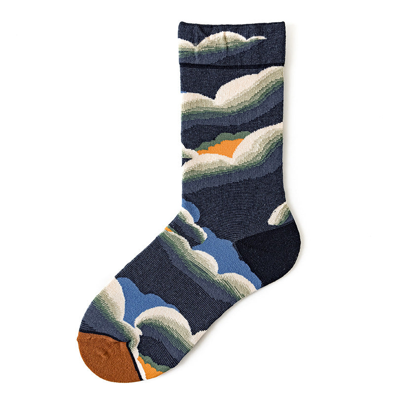 Women's Mid-calf Autumn And Winter 100 Cotton Socks