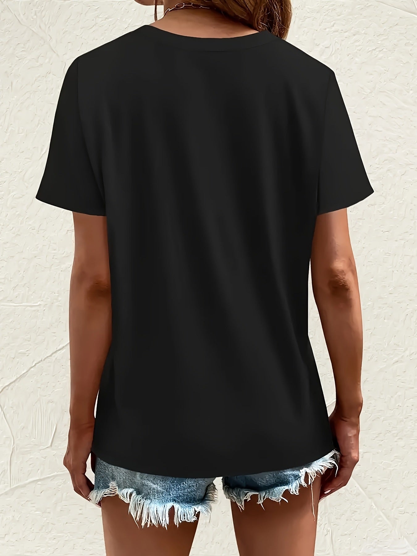 Fashionable Womens Short-sleeve Top With A Moon Print