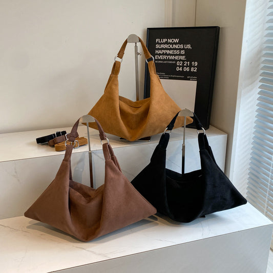 Pu Fabric Portable Shoulder Bag Versatile Simple Messenger Bag