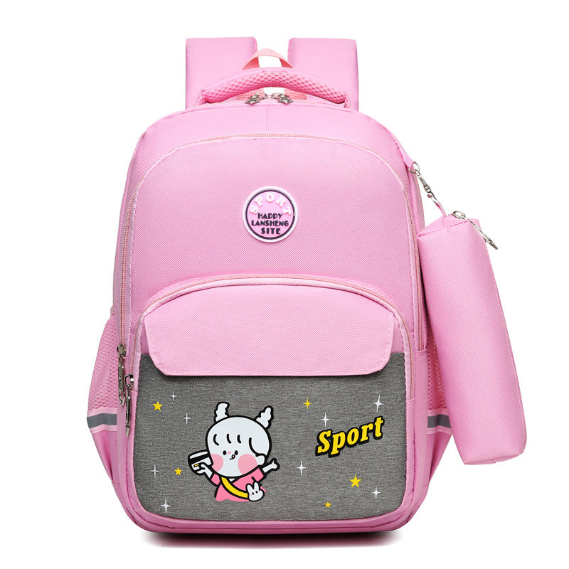 Girls' Lightweight Ridge Protection Backpack For Elementary School Students