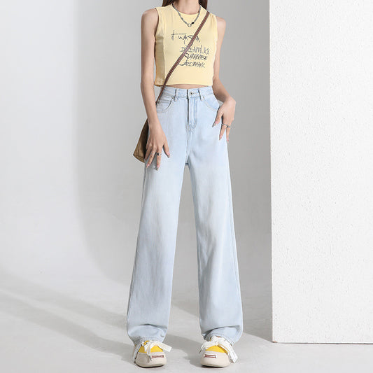 Lyse Lyocell Jeans til Kvinder Sommer Tynde