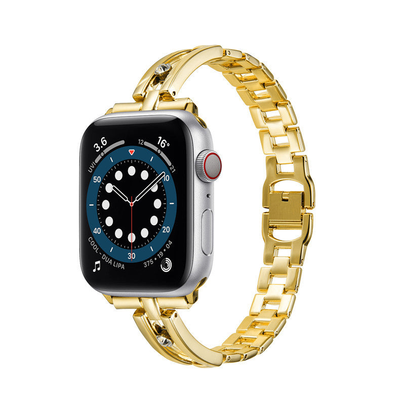 Stainless Steel Metal Round Diamond Strap