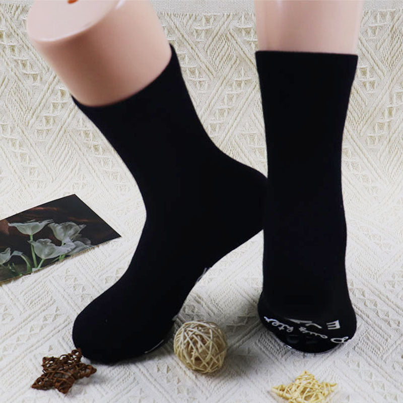 Cotton Mid-calf Length English Alphabet Socks