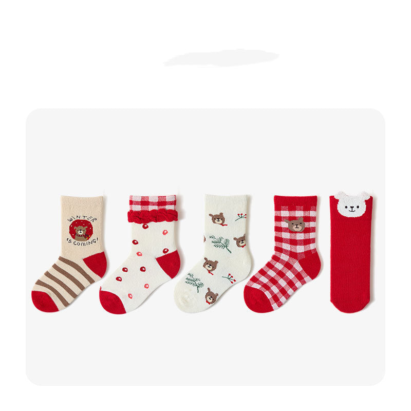 Sweet And Cute Bear Children's Warm Socks