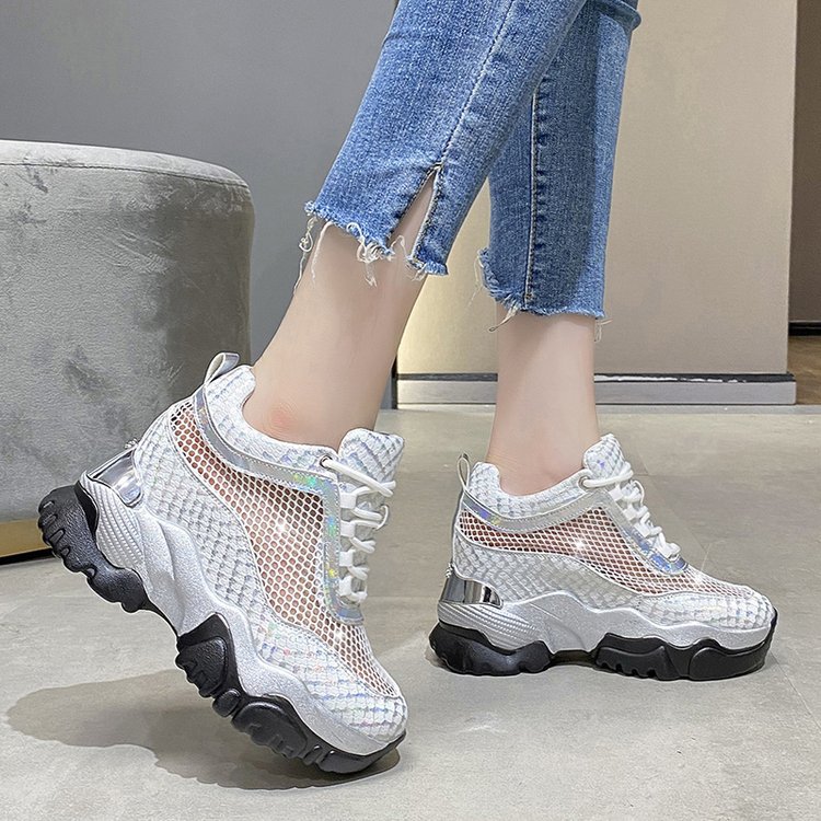Women's Lace Thickness Breathable Mesh Daddy Shoes