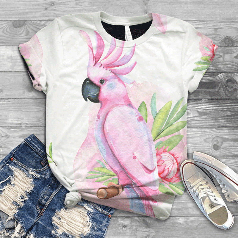 Printed Men's And Women's Tops Loose Short Sleeves Loose Casual T-Shirts