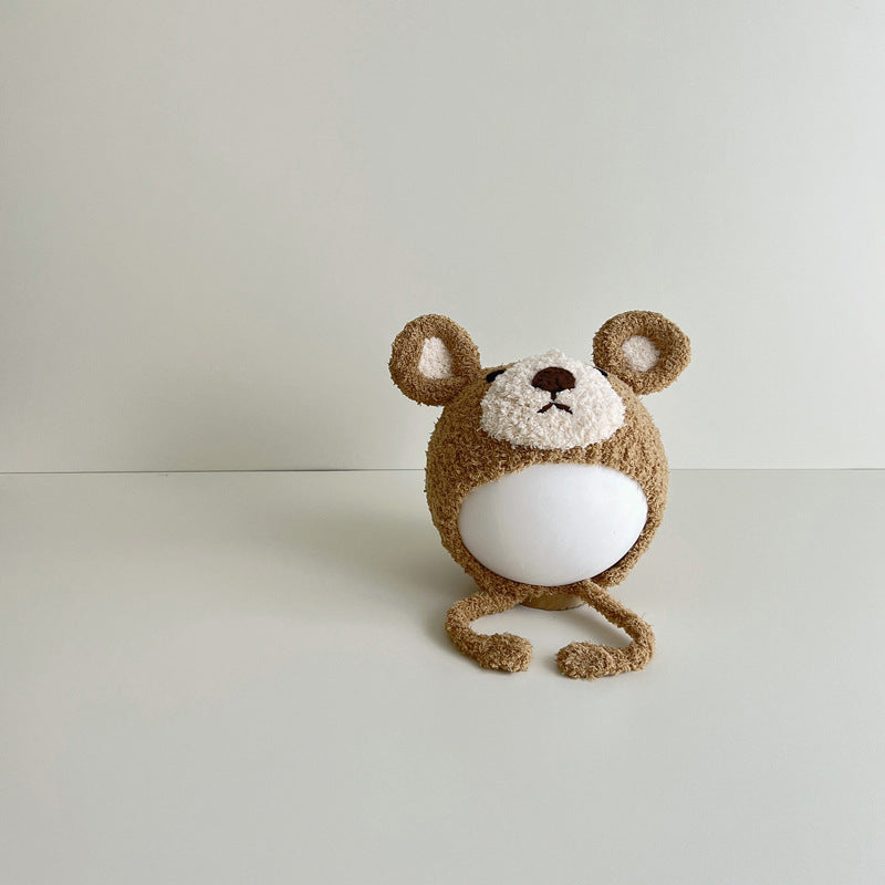 Plush Bear Baby Wool Hat