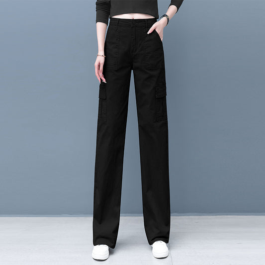 Women's High-waisted Straight Overalls