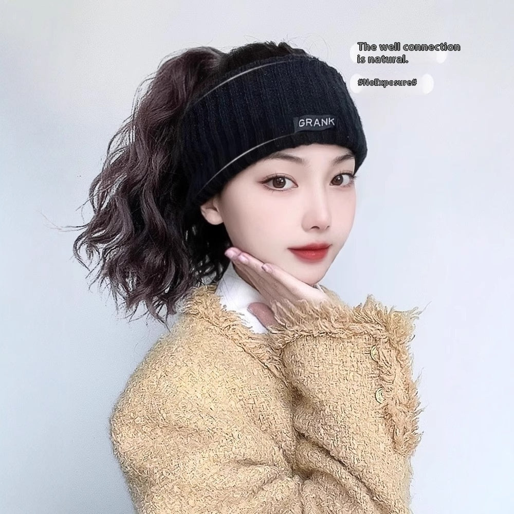 Wig Hat Integrated Women's Fashion Autumn And Winter Hair Band