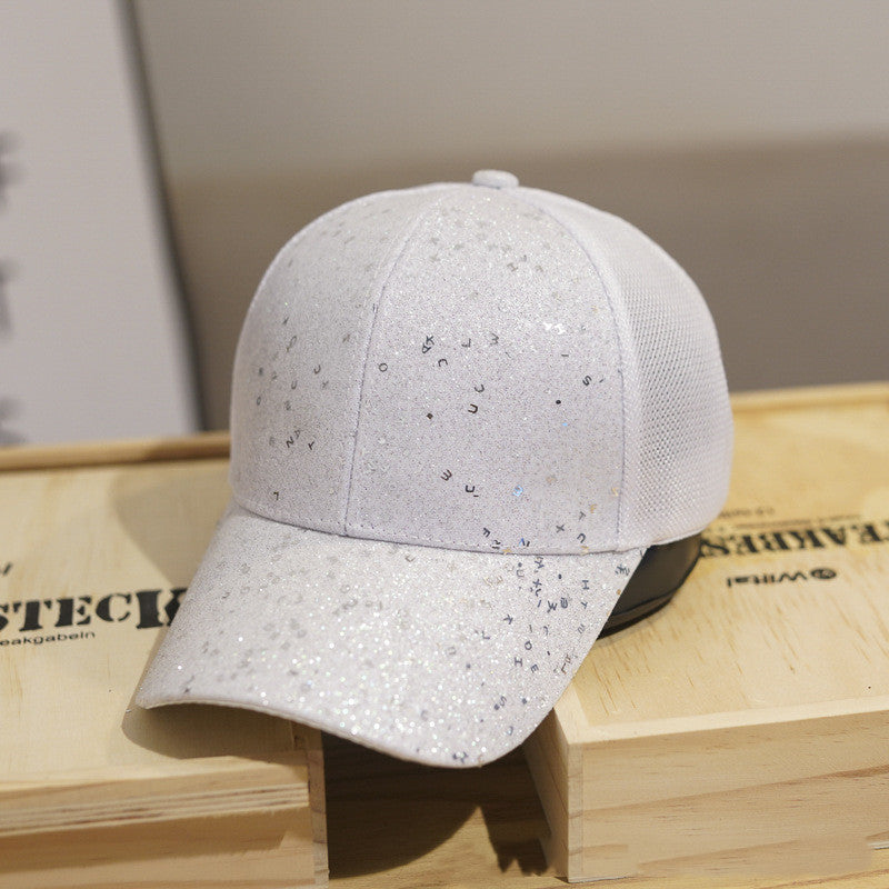 Women's Mesh Breathable Shade Mesh Sequin Hat