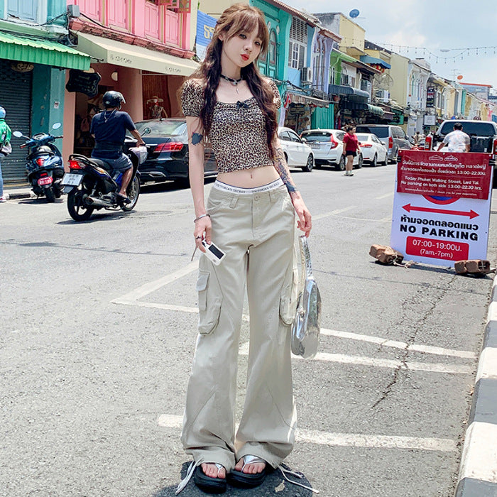 Millennium Hot Girl Drawstring Design Adjustable Overalls