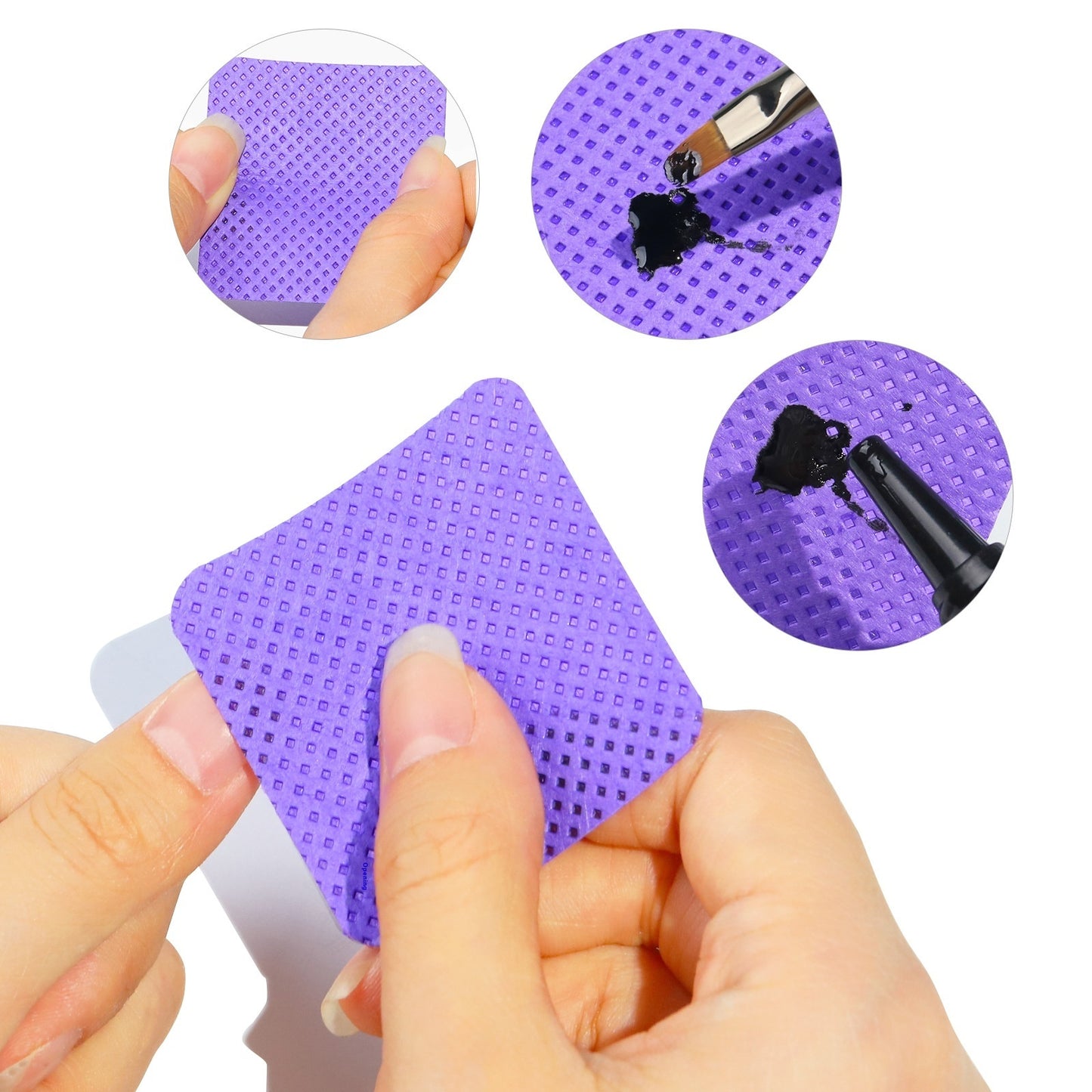 Portable Home Solid Color Magic Nail Polish Removing Tissue
