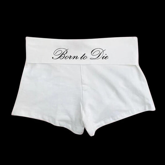 Afslappede smalle shorts med print i vintagestil