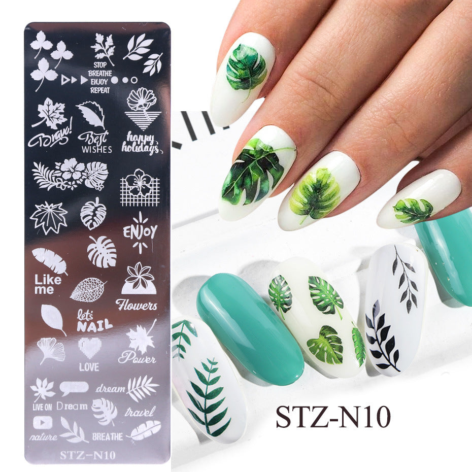 Nail print small long steel plate