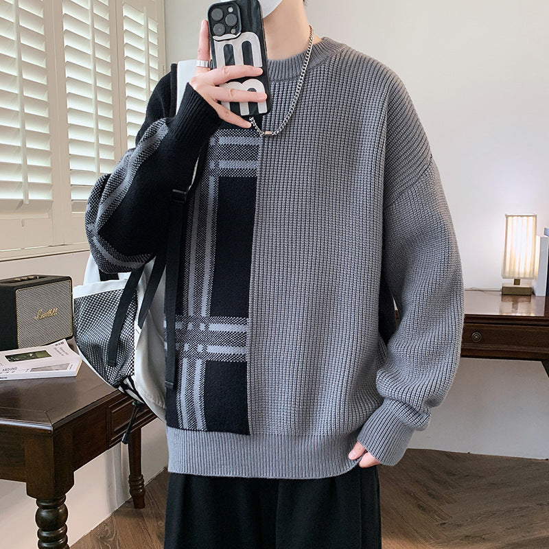 Popular Men's Knitwear Autumn And Winter New Fashion Trendy Round Neck Sweater