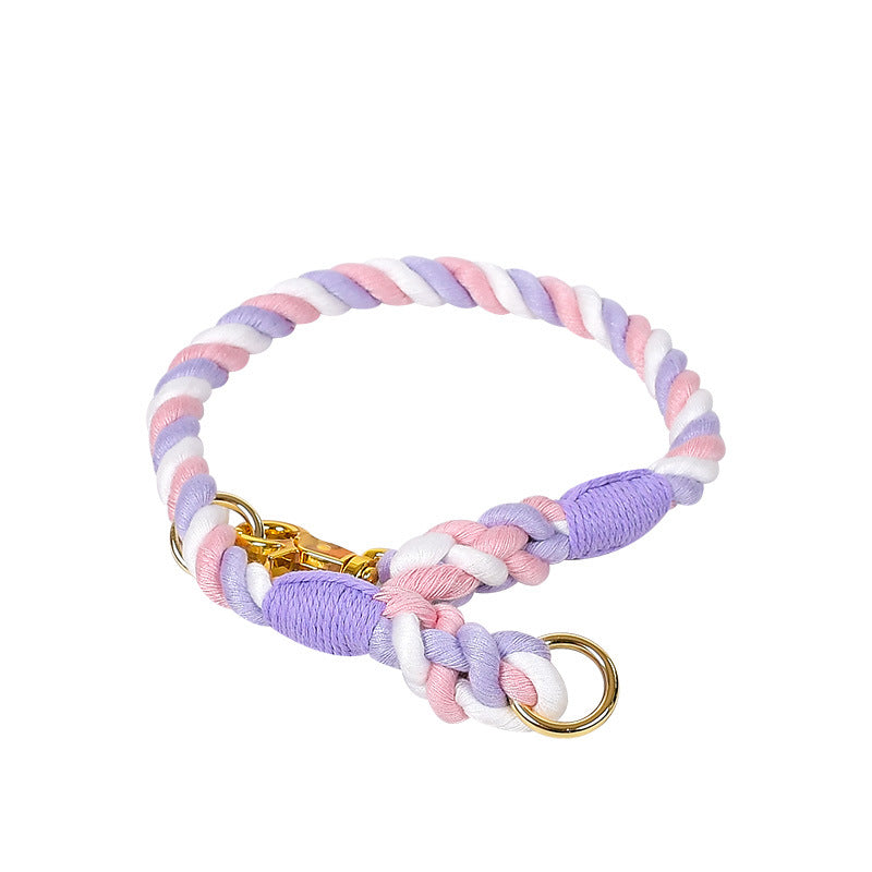 P-type Collar For Small And Medium Dogs With Adjustable Weave