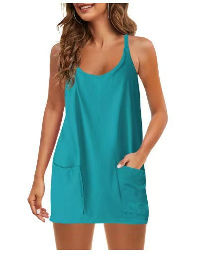 Tops With Narrow Straps One-piece Shorts Jumpsuit Casual Suit