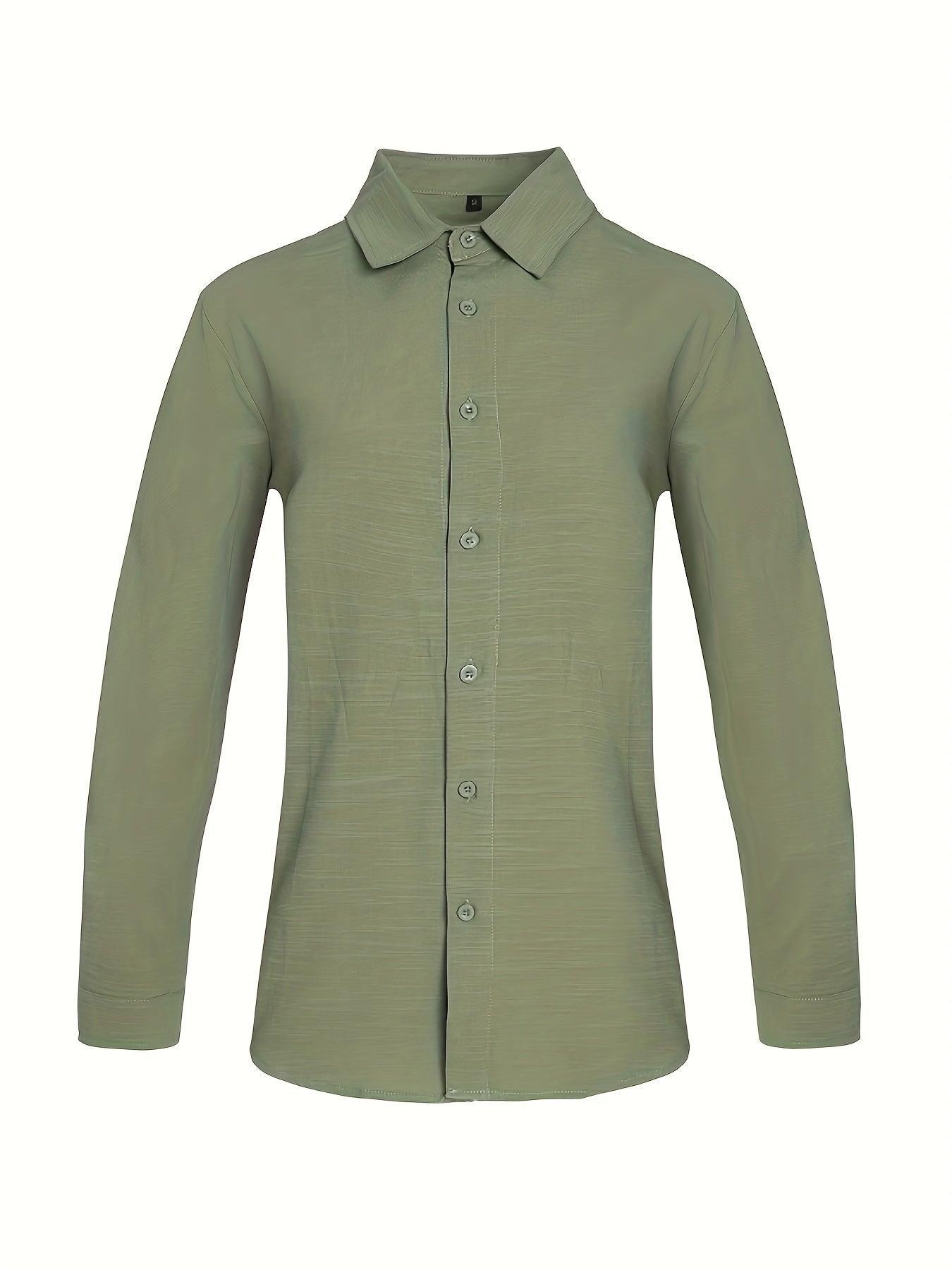 Loose Colored Lapel Long-sleeved Casual Men's Shirt For Teenagers