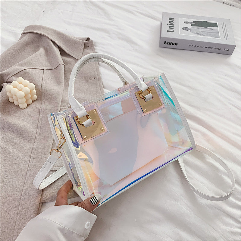 Simple And Personalized New Laser Transparent Jelly Bag