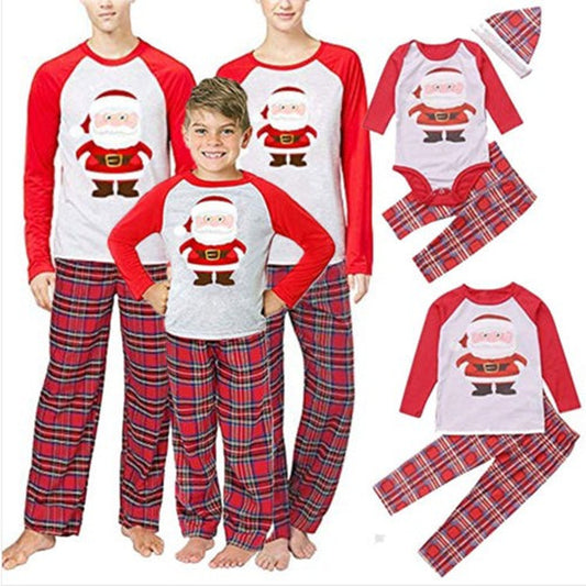 Printed parent-child home wear long-sleeved suit family wear