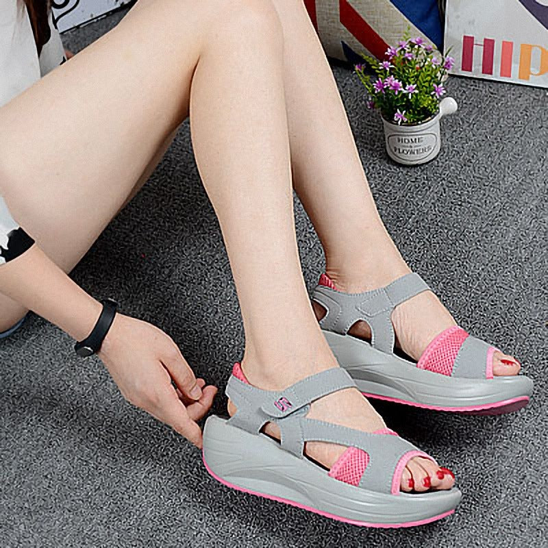 Fish mouth breathable sandals