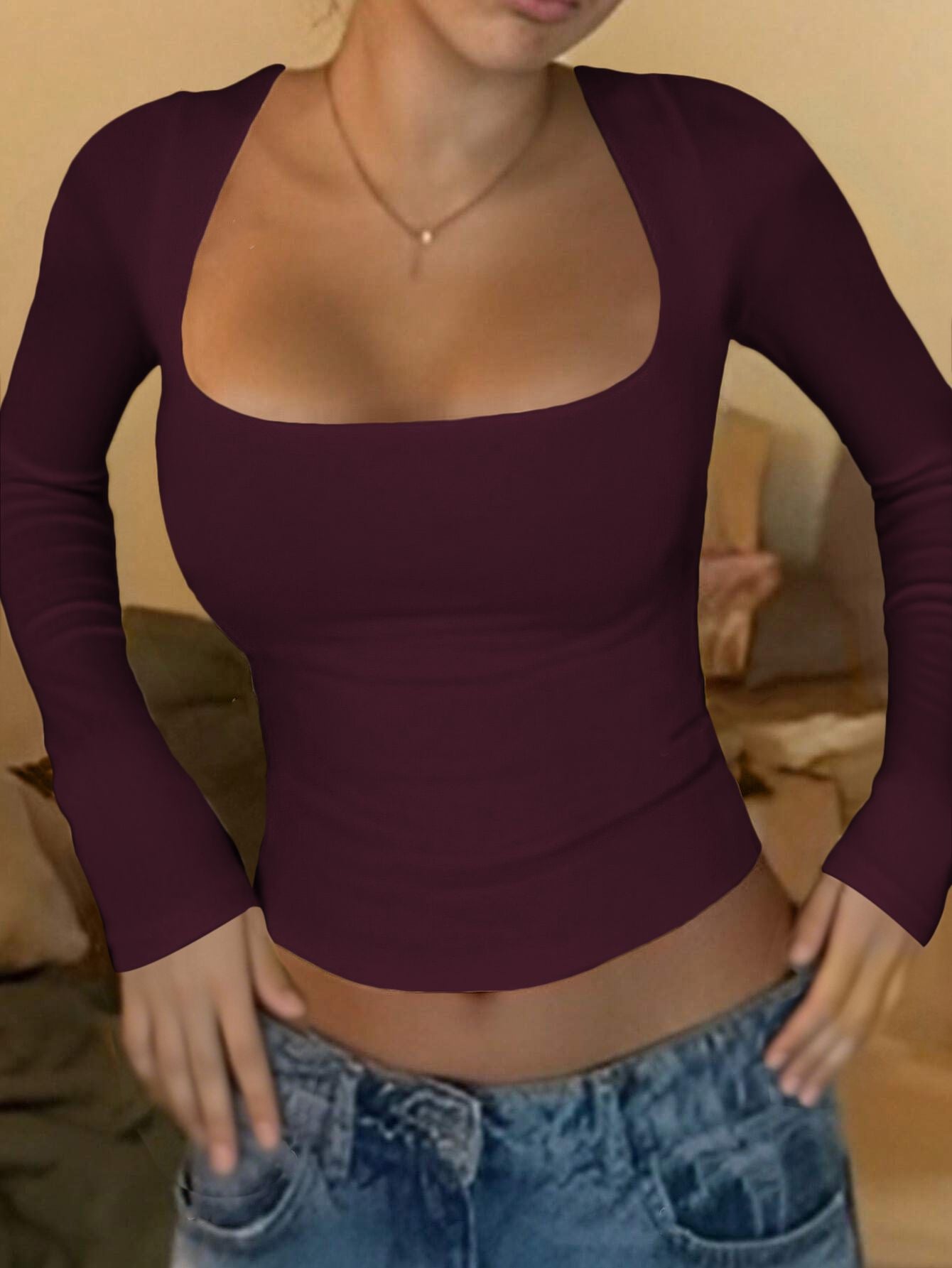 Women's Long-sleeved Slim Vest T-shirt