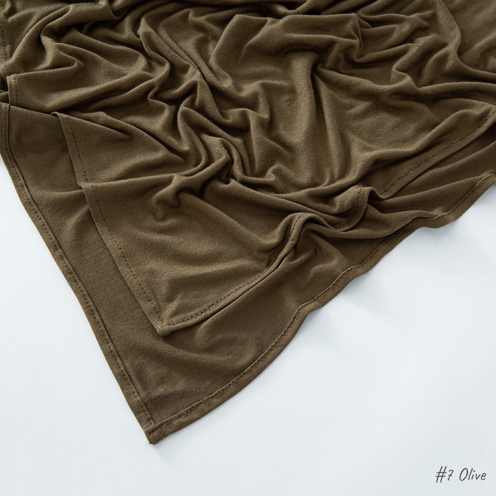 Malaysia Pure Color Modal Curling Mercerized Cotton Scarf