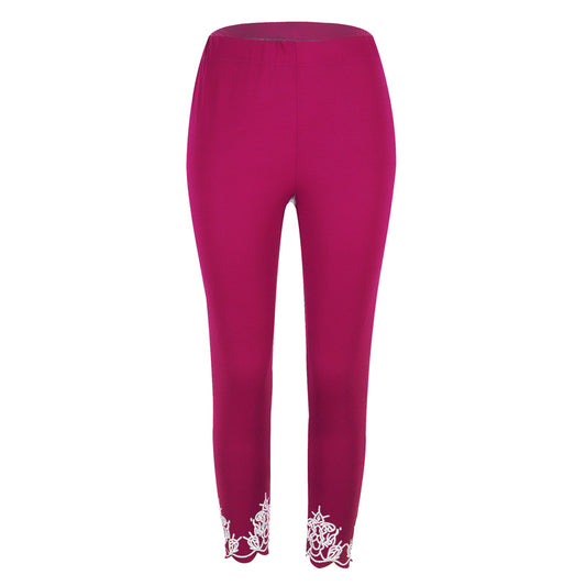 Slim Slimming Printed Cropped Trousers