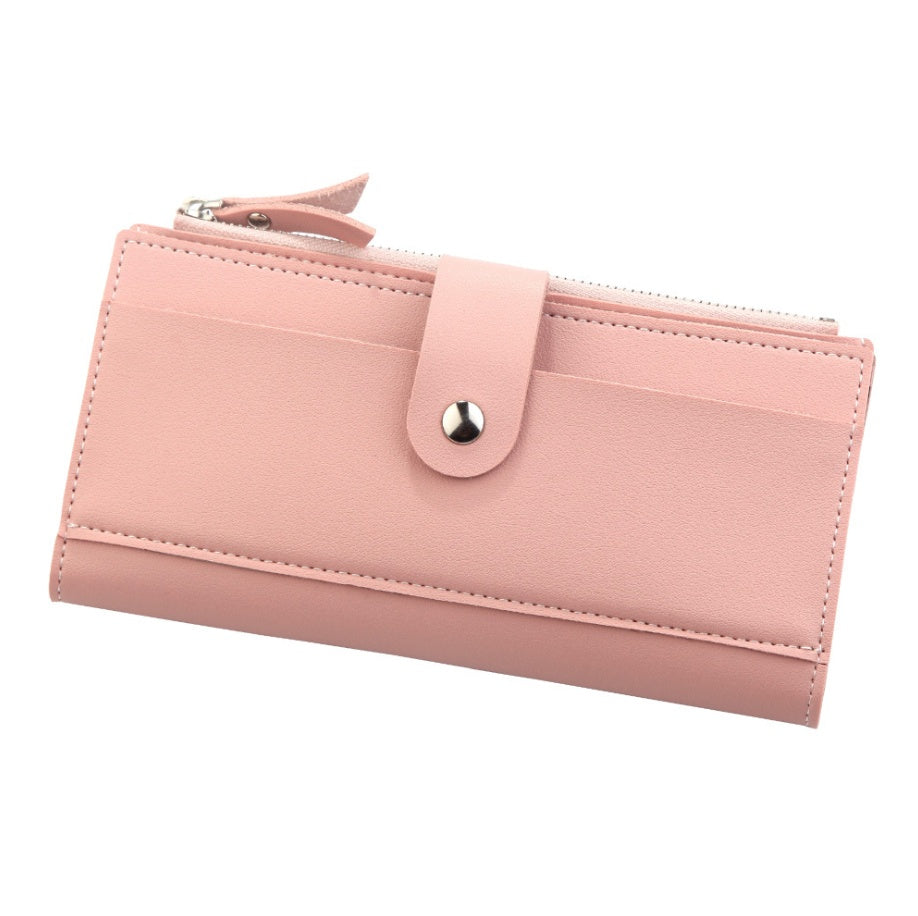 Clutch three fold buckle coin purse