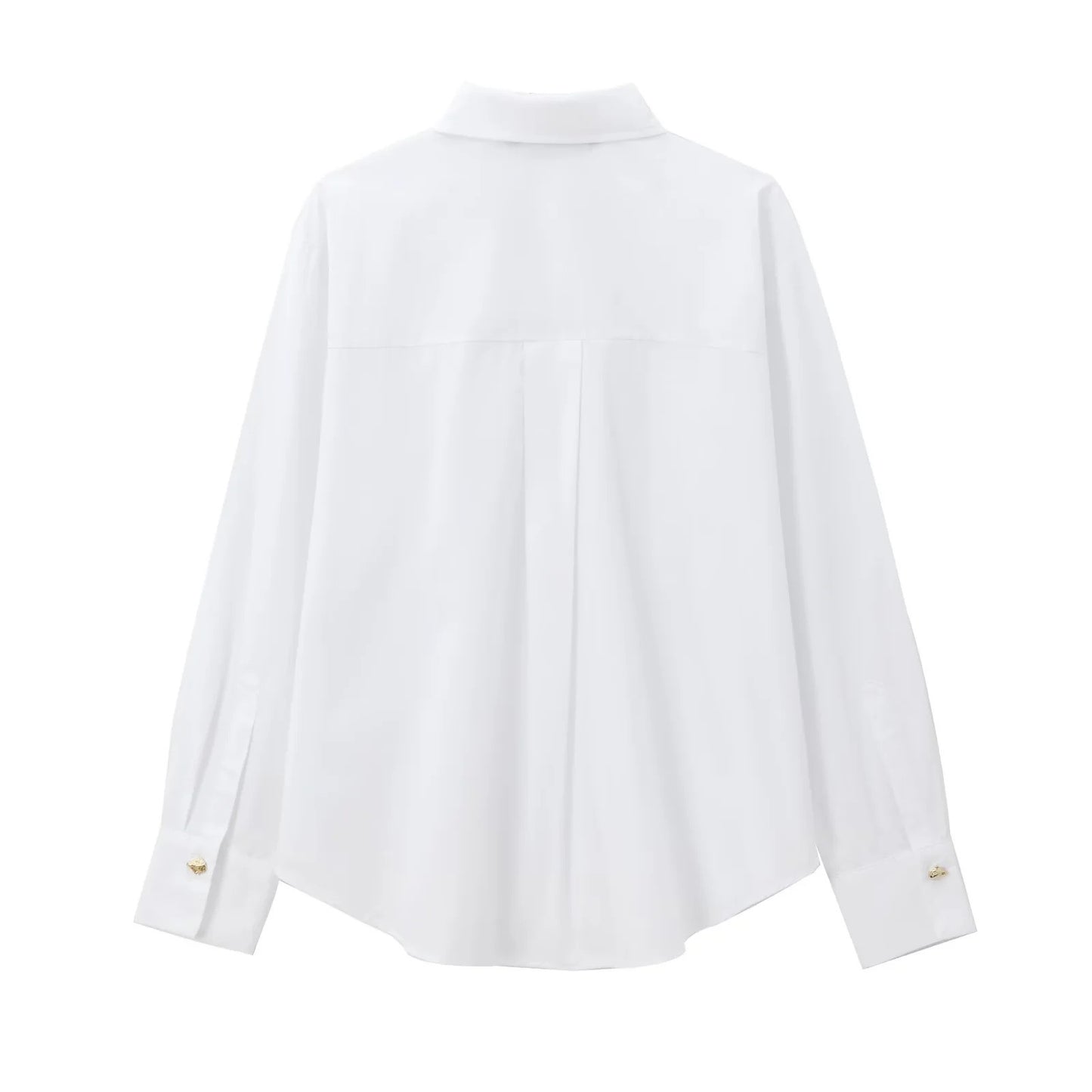 Women's Fashion Polo Collar Gold Breasted