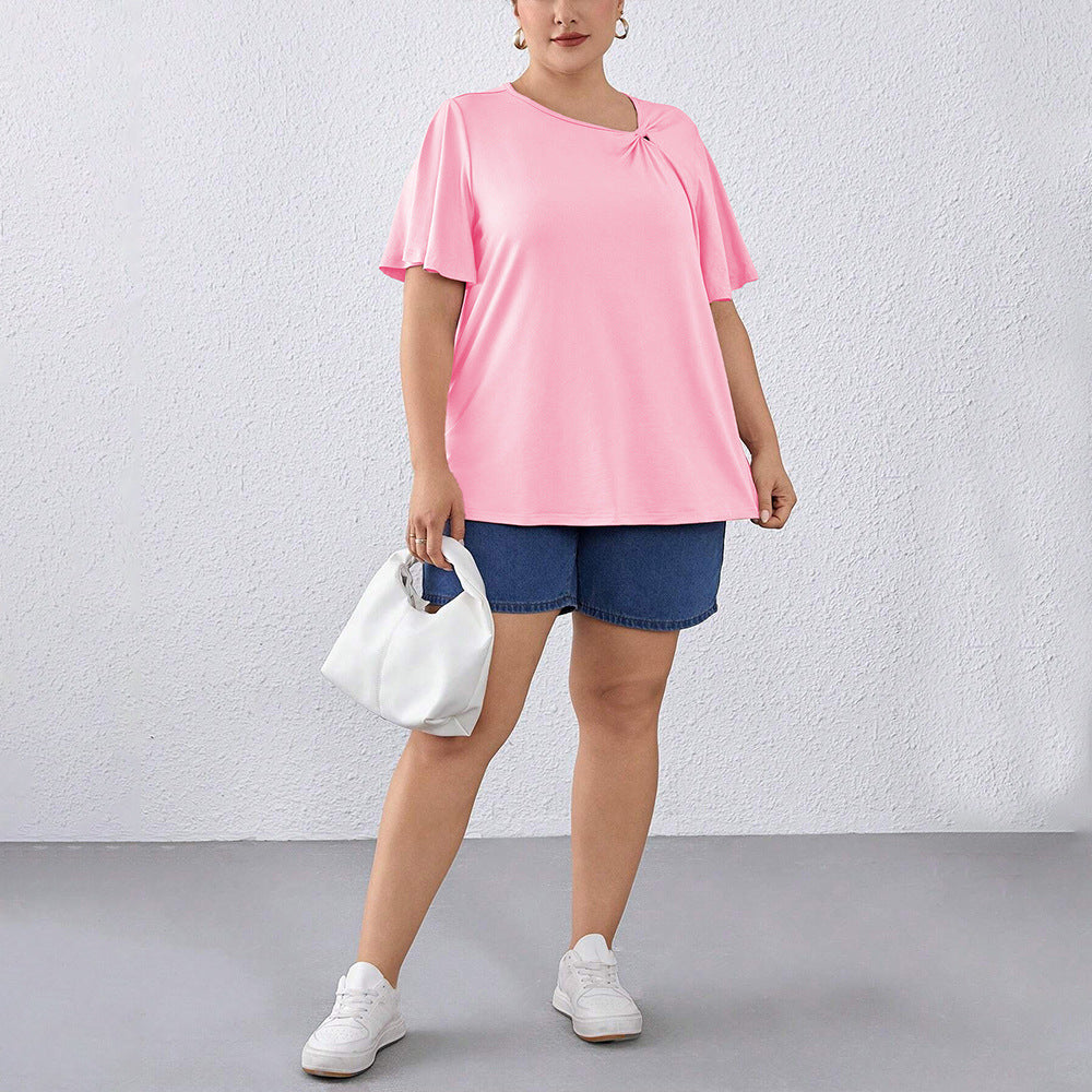 Loose And Versatile Minimalist Round-neck T-shirt