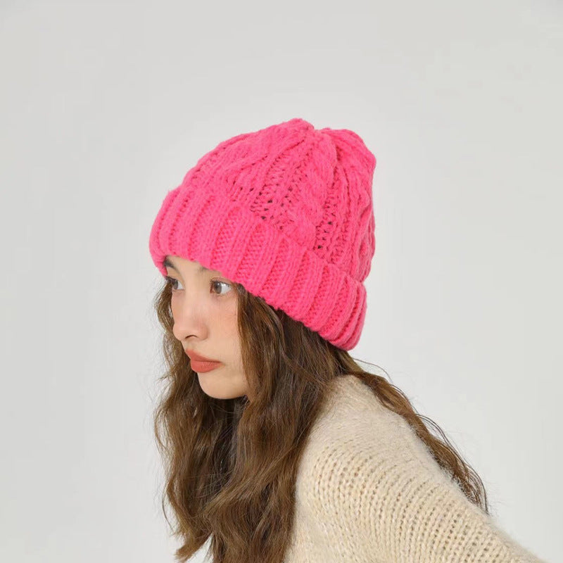 Women's Retro Casual And Versatile Solid Knitted Hat