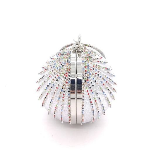 Small Round Spherical Dinner Bag Versatile Handheld Dress Garment Bag Cosmetic Bag