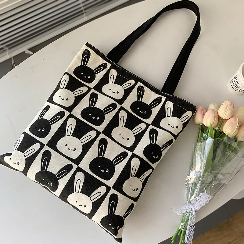Cute Rabbit New Canvas Bag Women's Shoulder Large Capacity