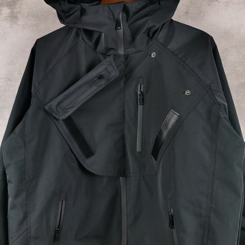 Multi-Zipper Pocket Technical Wind Jacket