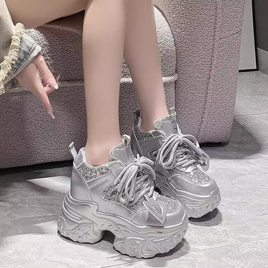 Versatile Fashion Casual Thick-soled Height-increasing Sneakers