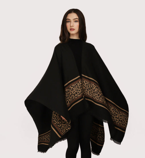 Women's Jacquard Silver Silk Shawl
