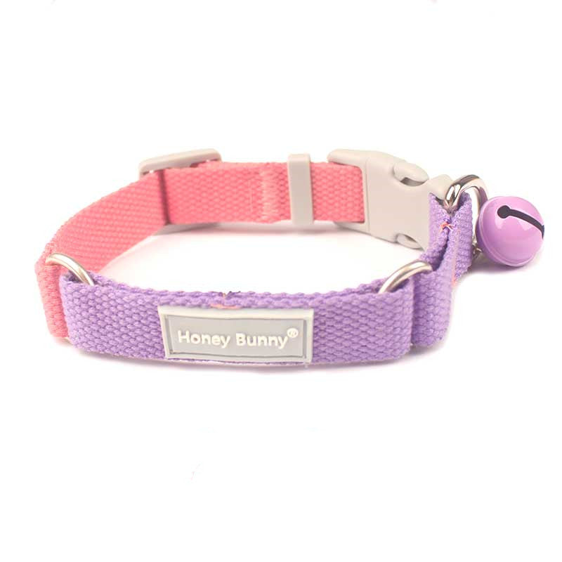 Honeybunny Pet Color Matching Collar Traction Rope To Send Bells