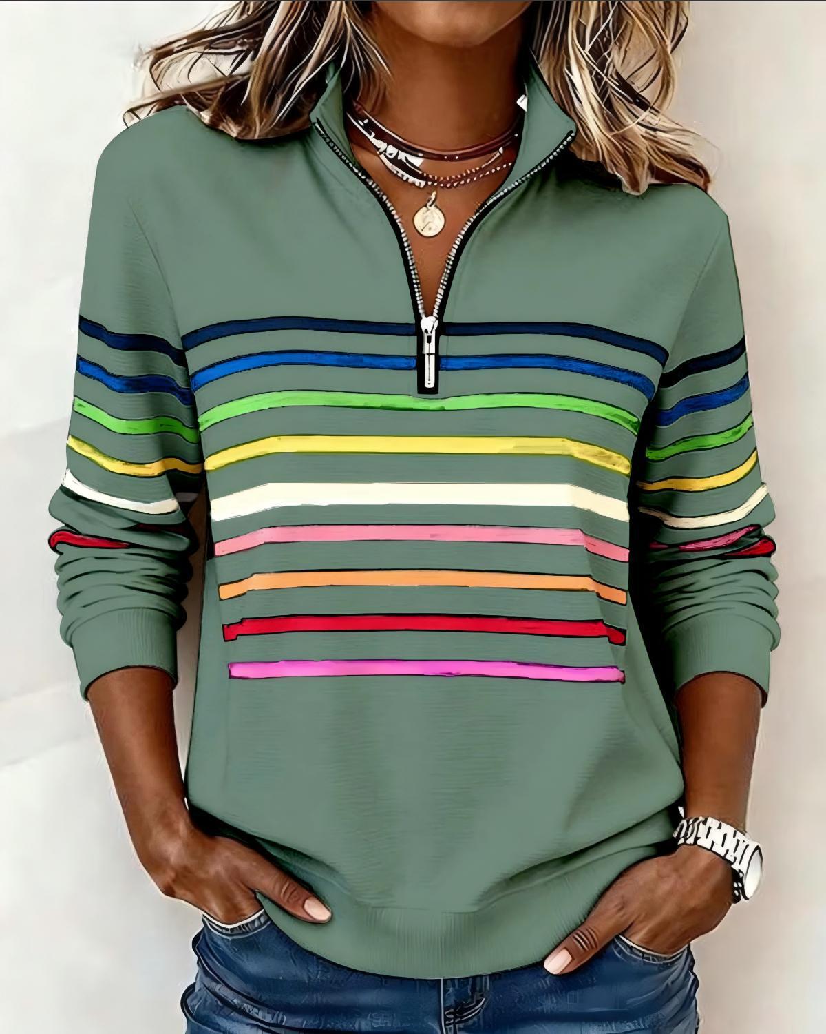 Casual Half-zip Pullover Hoodie