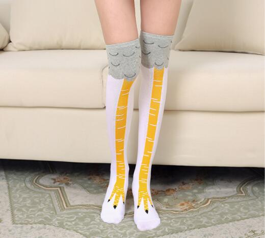Day department school wind scheming thin medium socks lady over knee chicken feet socks creative thin leg socks pile socks pile socks long
