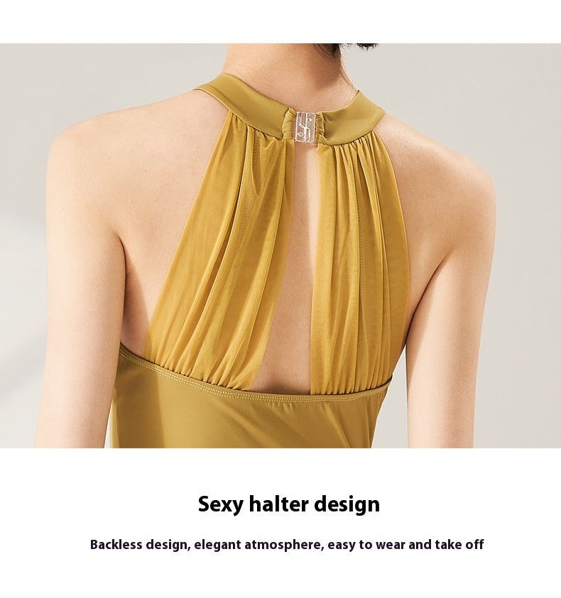 Sleeveless Halter Ballet One-piece Dancing Dress