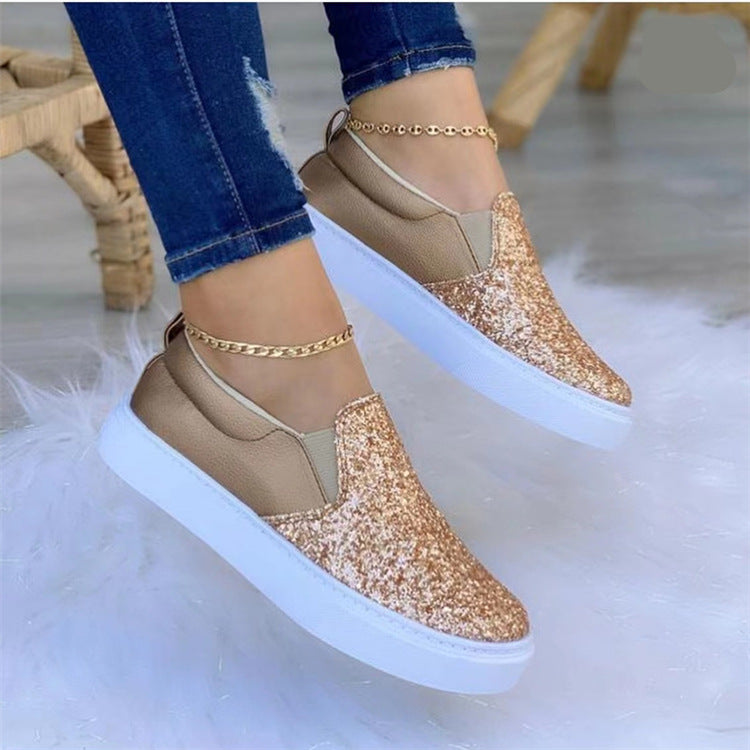 Women's Thick Sole Casual Sequin Shoes