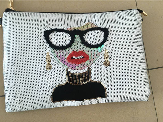 South Korea Dongdaemun New Sequin Cartoon Face