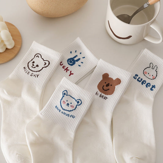 Women's Fashion Sports Casual Mid-calf Cotton Socks