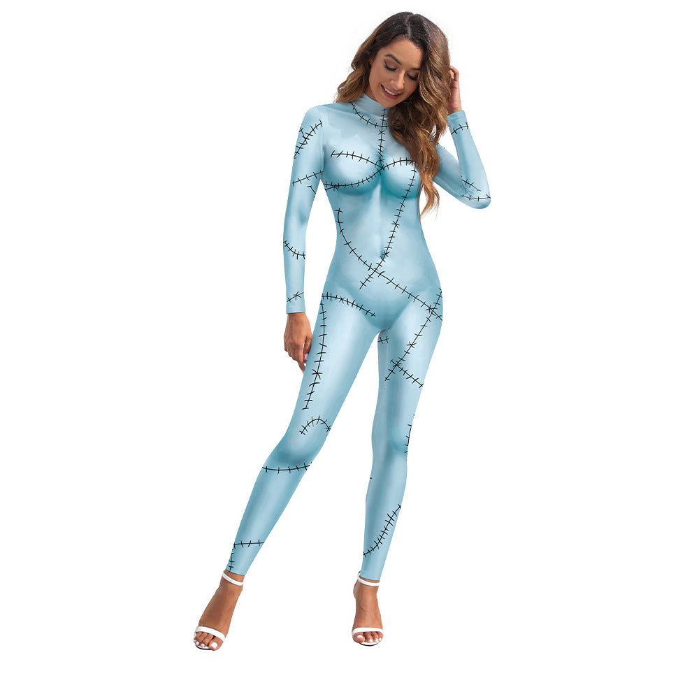 Halloween Jul Gysernat Cos Kostume Sally Rollespil 3D Digitaltrykt Heldragt