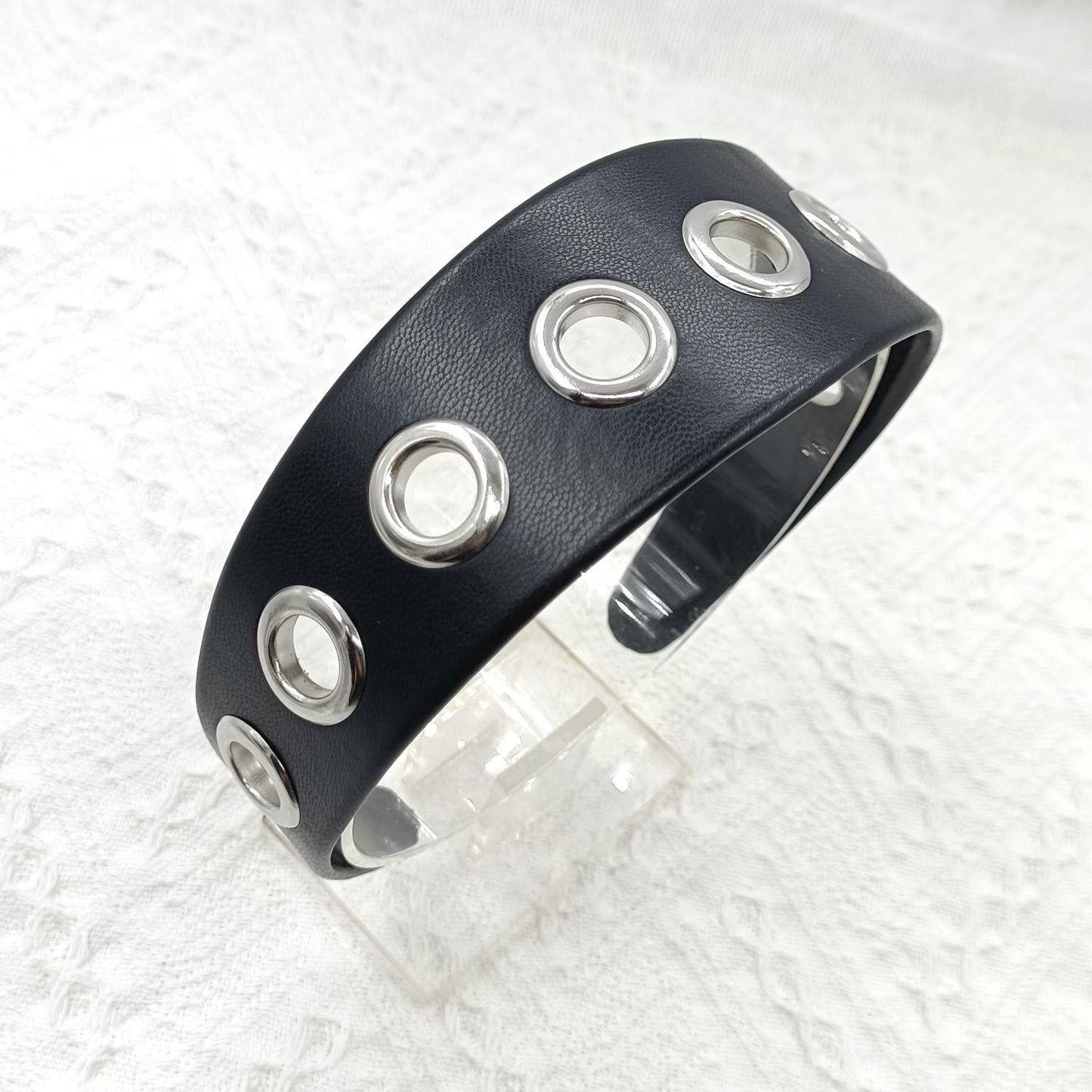 Fashion Large Rivet Punk Style Wide Version Personality Headband