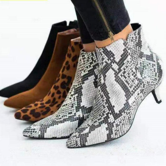 Nude Boots, Short Boots, Casual And Comfortable Large Size Zipper Shoes, Women's Boots