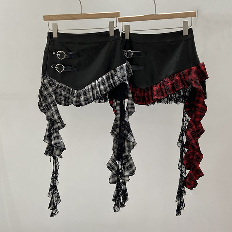 Women's French-style Irregular Ruffled Skirt